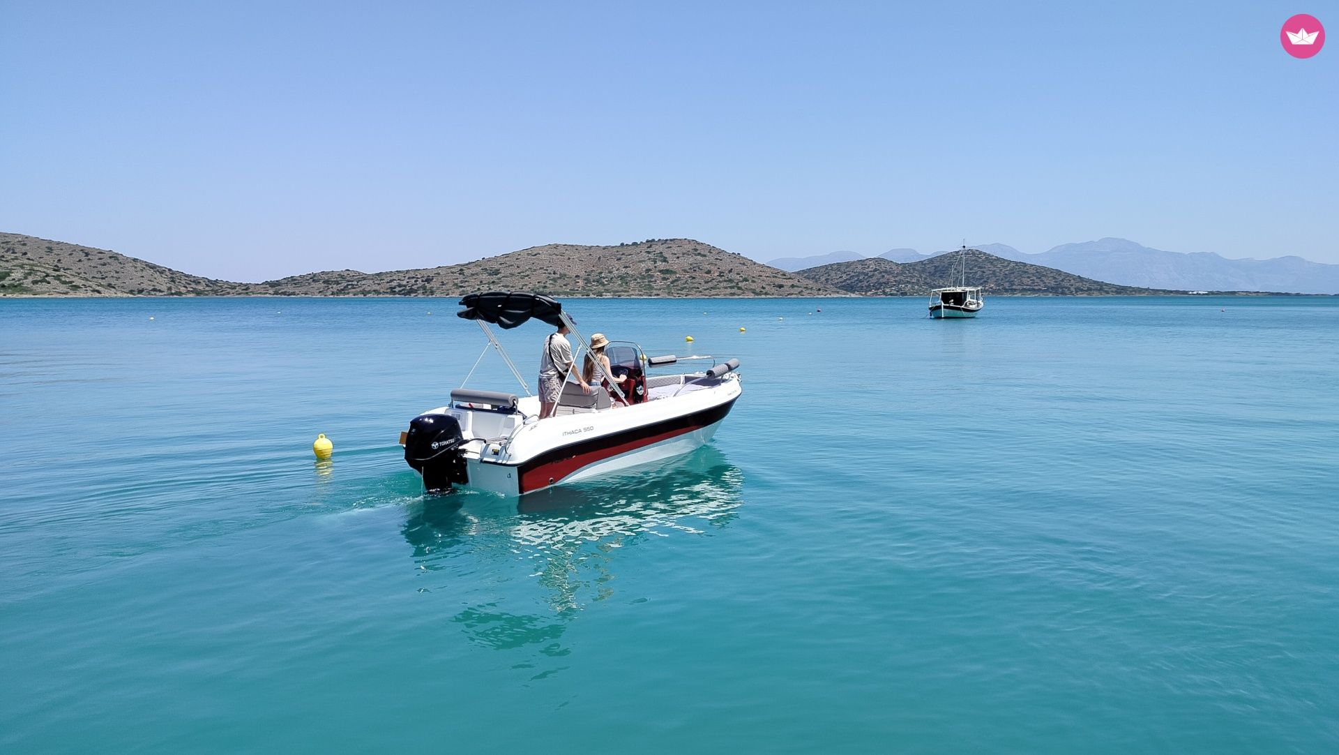 Karel Ithaca in open water with passengers